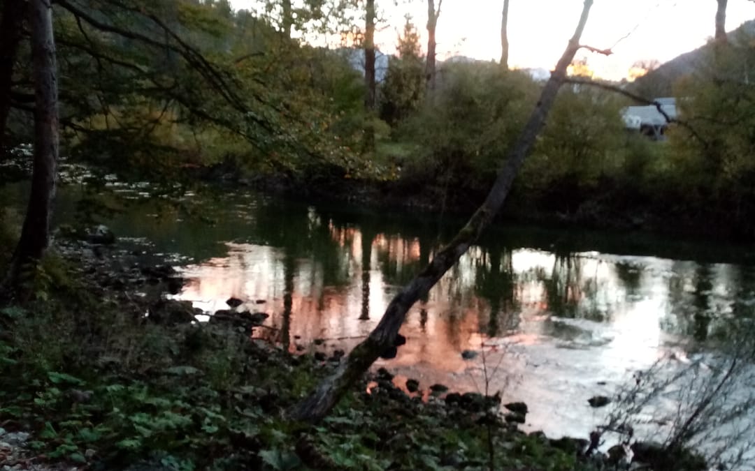 Voden ogled plavža sv. Heme nasproti Nomenja